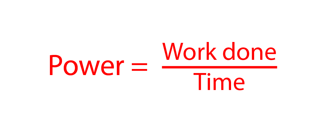 Power is work done over a given time